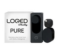 LOQED Pure Negro - Cerradura Inteligente Wi-Fi y Bluetooth, Aplicación para acceso remoto sin llave, Llaves Digitales, Botón Remoto Incluido, Compatible con asistentes de voz, Certificación SKG***