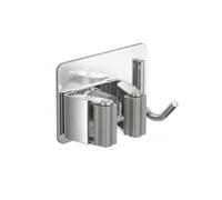 LORVVIXA Soporte de Pared | Para Fregonas Y Escobas, Gancho Multiuso, Acero Inoxidable, Organizador Para Baño, Lavandería, Color Plateado
