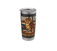 Los libros de Moon Is Up son lectura abierta de búho Vaso térmico de acero inoxidable de doble pared