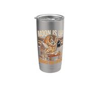 Los libros de Moon Is Up son lectura abierta de búho Vaso térmico de acero inoxidable de doble pared