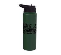 Los zombis odian la comida rápida Stainless Steel Insulated Water Bottle