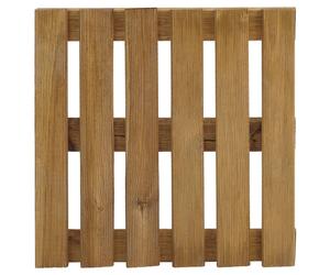 Loseta de madera "adige" 40 x 40 x 3 cm marrón