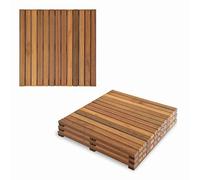 Loseta rígida en madera de TALI tratada con aceite vegetal protector - Suelo exterior (Pack de 4 unidades)