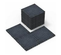 Losetas de terraza tipo moqueta 12" 36 piezas - sistema modular encajable diy, instalación rápida y sencilla para patio, porche, balcón, piscina y jardín - gris