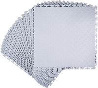 Losetas modulares para suelo de garaje, tipo puzzle, paquete de 16 unidades, 513 x 513 x 5 mm. Alfombrillas de PVC antideslizantes con diseño de diamante, ideales para talleres, almacenes, salas de he