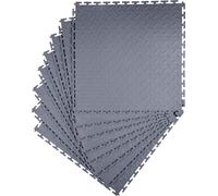Losetas modulares para suelo de garaje, tipo puzzle, paquete de 8 unidades, 513 x 513 x 5 mm. Alfombrillas de PVC antideslizantes con diseño de diamante, ideales para talleres, almacenes, salas de her