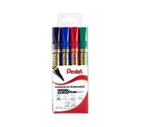 Lot de 4 rotuladores permanentes N850 - Pentel - Tinta permanente - 4 colores