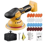LotaTools Pulidora para detalles de coche compatible con batería Dewalt de 20 V, pulidora de hasta 5500 rpm, amortiguador orbital inalámbrico para coche Pulidora de Autos 6 velocidades variables