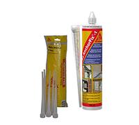 Lote 1 cartucho Adhesivo de anclaje Sika Anchorfix-1, Gris, 300ml con boquillas adicional