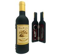 Lote 10 Set Botella Vino 3 piezas PERSONALIZADAS con etiqueta - Detalles Bodas Elegantes Hombres