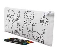 LOTE 50 ESTUCHES NON WOVEN COLOREAR NAVIDAD - Regalos Navidad Infantiles Niños COLEGIOS cumpleaños
