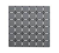 Lote 6 alfombras antideslizantes quadro, color gris - msv.