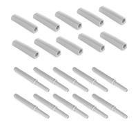 Emuca - Cierre Push Lite de puerta para atornillar en el mueble con regulación, 80 mm, Amortiguador, Plástico gris, Plástico, 10 unidades