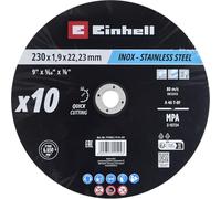 Lote de 10 discos 230x2mm inox metal EINHELL