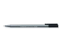 Lote de 10 Staedtler - Bolígrafo fieltro Triplus Fineliner - Punta fina - negro