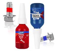 Lote de 10 Unidades Adhesivo Azul para Roscas 10g | Pack Sellador de Tornillos Mediana Resistencia | Cola Antidesenroscado Anaeróbica | Para Pernos, Tuercas, Mantenimiento | Juego al por Mayor Blue-10