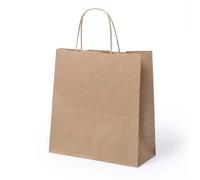 Lote de 100 Bolsas de Papel Kraft 23 x 22 x 9 cm - 100 Gr/m2