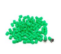 Lote de 100 tapas de interruptor de botón táctil G62 de 6 x 6 mm, color verde Controls Switches