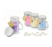 Lote de 12 Velas Aromatica en simpatica Jarrita de Cristal - Velas Originales para Bodas Detalles Recuerdos Invitados