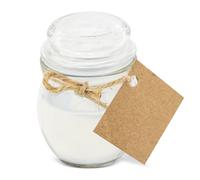 Lote de 12 Velas Aromática en Tarro de Cristal Blanco - Velas Detalles Bodas - Aromas Relajantes invitados originales para boda, bodas