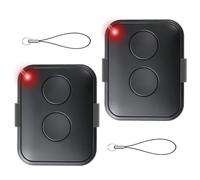 Lote de 2 mandos universales 433,92 MHz compatible con Niza Era ON2E ON4E ON1E FLO1R FLO2R FLO4R Código giratorio seguro pitido puerta universal de garaje reemplazo fácil negro