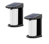 Lote de 2 proyectores solares aplique de pared LED blanco 2X LUSTY H18 cm con sensor de movimiento