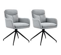 Lote De 2 Sillas De Comedor Somers Tela Gris Claro 62x57x83 Cm Clp