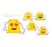 Lote de 20 Mochilas Petate Emoticonos - Regalos Bodas Comuniones cumpleaños niños infantiles