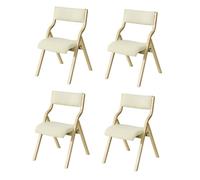 Lote de 4 sillas de madera silla plegable silla de cocina silla de comedor beige 48 x 58 x 78 cm fst40-wx4 sobuy