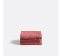 Lote de 4 toallas de invitado de rizo 600 g/m², Zavara. Talla 40 x 40 cm. Color rosa té