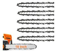 Lote de 5 cadenas de 3/8" LP para guía de 45 cm (18"), 62 eslabones, calibre 050" (1,3 mm) - Bajo rebote - Compatible con Husqvarna, Bosch, Mac Allister, Dewalt, Echo