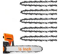 Lote de 5 cadenas de motosierra de 16 pulgadas (40 cm) - 3/8" LP, calibre 1,3 mm (0,050"), 56 eslabones - Bajo rebote - Compatible con Oregon, Husqvarna, Bosch, Dolmar, McCulloch - Cadena de repuesto