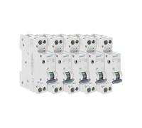 Lote de 5 interruptores eléctricos fase + neutro 32A