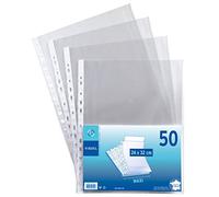 Lote de 50 bolsas perforadas de plástico de 24 x 32, fundas transparentes de gran tamaño, borde reforzado, fabricado en Francia