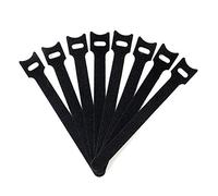 Lote de 50 bridas para cable con hebilla, nailon, ajustables, 15 cm de longitud, color negro