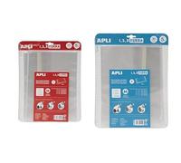 Lote de forralibros APLI - packs de 5 Forros de libros con solapa ajustable de polipropileno 75 µ_ Medida 29 x 53 cm (16913) y 30 x 53 cm (16914)