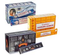 Lote Incienso Satya Nag Champa + Super Hit + Goloka Nagchampa Agarbathi Amarillo Varitas de Incienso 100% Original Perfecto Para Regalo Original Mujer y Hombre