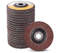 LotFancy Discos de solapa de 4.5 pulgadas - 20 unidades 40 60 80 120 grano surtido de ruedas de lija, óxido de aluminio abrasivos, tipo #27