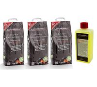 LotusGrill: 3 Bolsas de Carbón Vegetal de Haya (2,5 kg) y Pasta de Combustión (500 ml) - Desarrollados para Asar Sin Humo