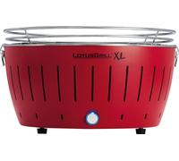 LotusGrill G-435: Parrilla de carbón XL, color rojo, con conexión USB, de 40,5 cm