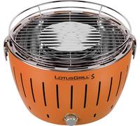 LotusGrill G280: Parrilla para carbón, con 1 zona de cocción, de 26 cm de diámetro, con rejilla, de color naranja