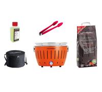 LotusGrill S Pequeño 5-teiliges Set Mandarina Raucharme Asador a Carbón Vegetal