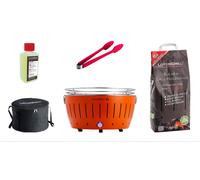 LotusGrill XL Set De Inicio XL Parrilla Mandarina Naranja Con Conexión USB