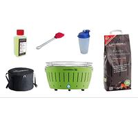 LotusGrill XL Starter Juego de 1 x lotusgrill XL cal verde 1 x haya Carbón vegetal 1 kg, 1 x quemar 200 ml, 1 x Marini Pincel , 1 x bolsa