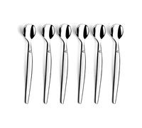 Lou Laguiole Chorro 6 cucharas de café expreso Moka, Inoxidable, Acero Espejo