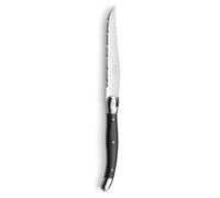 LOU LAGUIOLE RUSTIC Set 6 Cuchillos Chuleteros Inox+mango Pp 13/0 Negro Brillo Fácil de limpiar Ecológico Black 13/0
