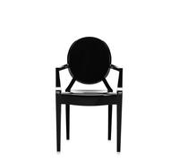 Louis Ghost Silla de Comedor Negro Brillante