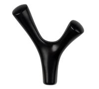 LouMaxx Perchero de pared en negro mate - Moderno perchero de metal - Perchero para armario y baño