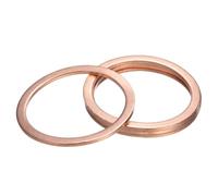 LOUMEVITA 4 arandelas de cobre M33 x 40 x 1,5 mm, oro rosa | Arandelas planas redondas arandelas de sellado de cobre o anillos métricos arandelas de cobre para tornillos tuercas varilla