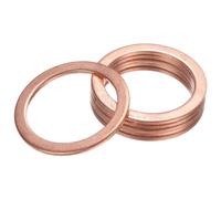 LOUMEVITA 6 arandelas de cobre M33 x 43 x 2 mm oro rosa | Arandelas planas redondas arandelas de sellado de cobre o anillos métricos arandelas de cobre para tornillos tuercas varilla